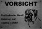 Preview: Edelstahl Hundeschild Boxer VORSICHT Freilaufender Hund! Betreten auf eigene Gefahr!